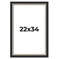 thumbnail image 1 of 22x34 Frame Black Real Wood Picture Frame Width 2.25 Inches | Interior Frame Depth 0.5 Inches |, 1 of 8