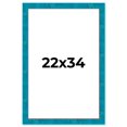 thumbnail image 1 of 22x34 Frame Blue Teal Burl Wood Picture Frame | 1.75 Inch Moulding Width | Interior Frame Depth 0.5, 1 of 8