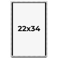 thumbnail image 1 of 22x34 Frame Brushed Silver Solid Wood Picture Frame | 0.75 Inch Moulding Width | Rabbet Depth 0.75, 1 of 5