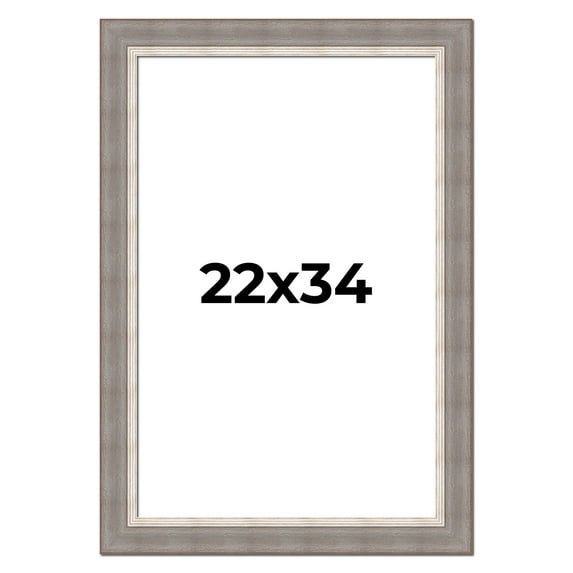 22x34 Frame Grey Real Wood Picture Frame Width 2.75 Inches | Interior Frame Depth 0.5 Inches |