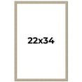 thumbnail image 1 of 22x34 Frame Grey Solid Wood Picture Frame Width 1 Inches | Interior Frame Depth 0.5 Inches |, 1 of 8