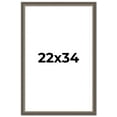 thumbnail image 1 of 22x34 Frame Silver Real Wood Picture Frame Width 1.25 Inches | Interior Frame Depth 0.5 Inches |, 1 of 8