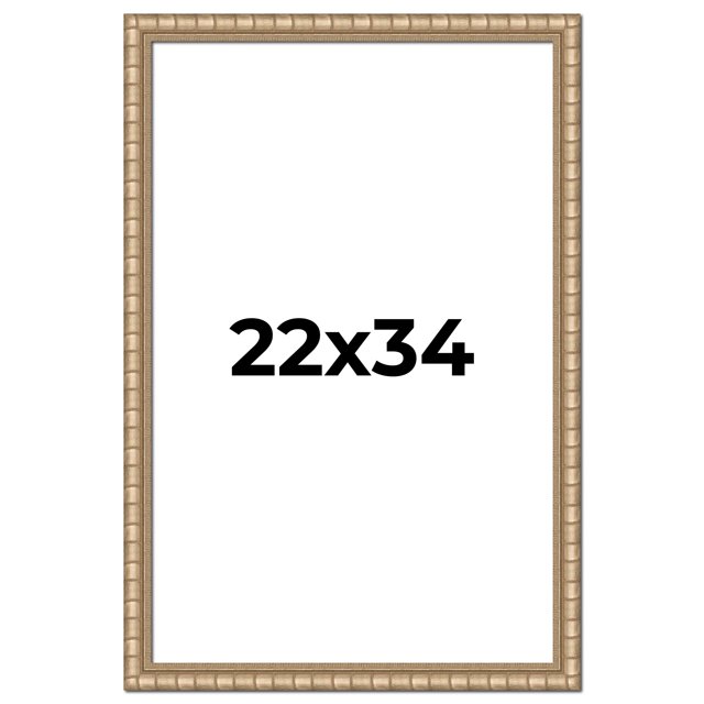 22x34 Frame Silver Real Wood Picture Frame Width 1.5 inches | Interior Frame Depth 0.5 inches |