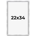 thumbnail image 1 of 22x34 Frame Silver Whitewashed Wood Grain Solid Wood Shadow Box | 0.75 Inch Moulding Width | 0.75, 1 of 8