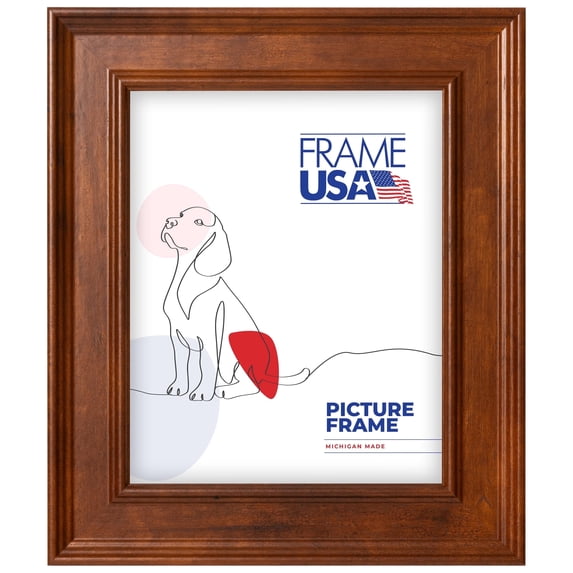 22x34 Picture Frame – Brown Beveled Style 97069, 2 Inch MDF Moulding, Includes Plexiglass and Backing – Wall Display Frame for Art, Posters, or Photos – Frame USA