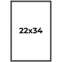 22x34 Rustic Brown Real Wood Picture Frame Width 0.75 inches | Interior Frame Depth 0.5 inches |