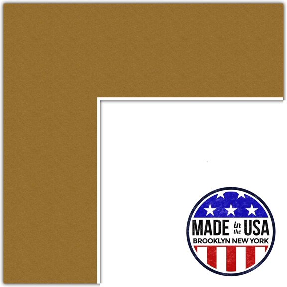 22x35 Classic Gold/El Dorado Custom Mat for Picture Frame with 18x31 opening size (Mat Only, Frame NOT Included)