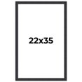 thumbnail image 1 of 22x35 Frame Black Real Wood Picture Frame Width 1.25 Inches | Interior Frame Depth 0.5 Inches |, 1 of 8