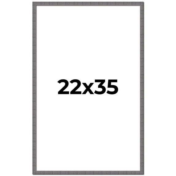 22x35 Frame Blue Kingsley Pewter Solid Wood Picture Frame Width 0.75 Inches |Interior Depth 0.5