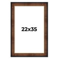 thumbnail image 1 of 22x35 Frame Brown Walnut Gold Ornate Trim Solid Wood Plein Air Picture Frame | 3 Inch Moulding, 1 of 8