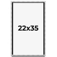 thumbnail image 1 of 22x35 Frame Brushed Silver Solid Wood Picture Frame | 0.75 Inch Moulding Width | Rabbet Depth 0.75, 1 of 5