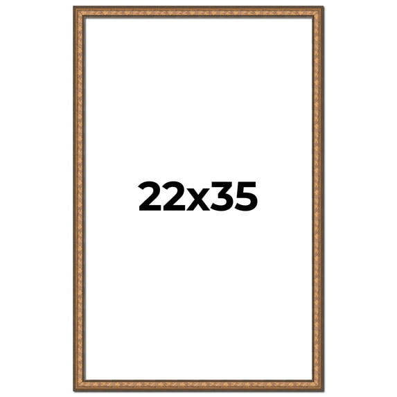 22x35 Frame Gold Real Wood Picture Frame Width 1.25 inches | Interior Frame Depth 0.5 inches |