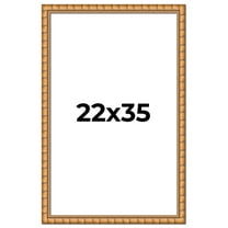 22x35 Frame Gold Real Wood Picture Frame Width 1.5 inches | Interior Frame Depth 0.5 inches |