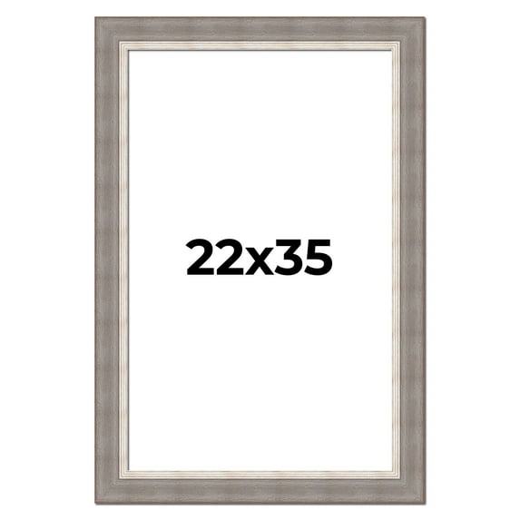 22x35 Frame Grey Real Wood Picture Frame Width 2.75 Inches | Interior Frame Depth 0.5 Inches |