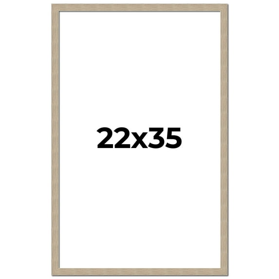 22x35 Frame Grey Solid Wood Picture Frame Width 1 Inches | Interior Frame Depth 0.5 Inches |