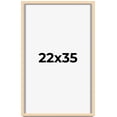 thumbnail image 1 of 22x35 Frame Natural Wood Picture Frame | 0.75 Inch Moulding Width | with UV Acrylic Plexiglass,, 1 of 8