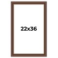 thumbnail image 1 of 22x36 Copper and Brown Real Wood Picture Frame Width 2 inches | Interior Frame Depth 0.5 inches |, 1 of 8