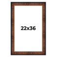 thumbnail image 1 of 22x36 Frame Brown Walnut Gold Ornate Trim Solid Wood Plein Air Picture Frame | 3 Inch Moulding, 1 of 8