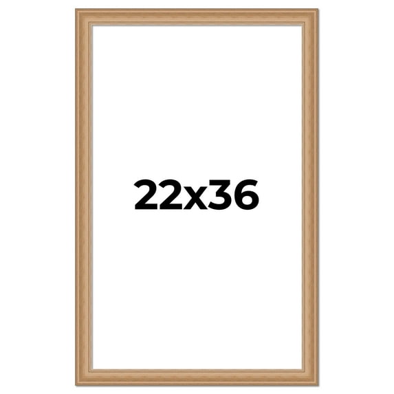 22x36 Frame Charleston Honey Brown Solid Wood Picture Frame Width 1.75 Inches | Interior Depth 0.5
