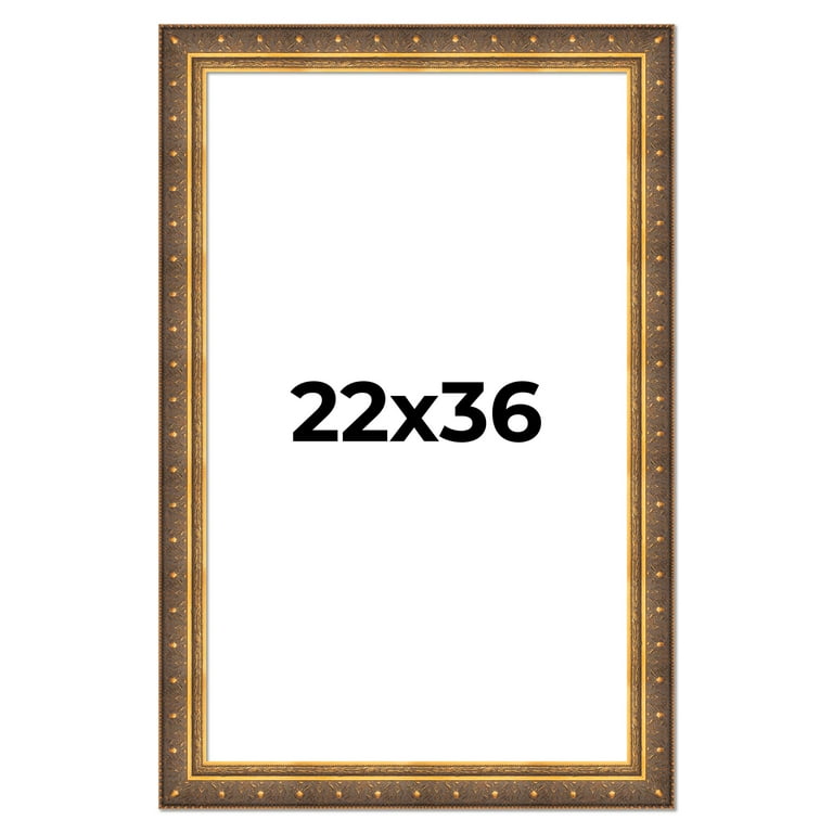 22x36 Frame Vintage Gold Solid Wood Picture Frame 2.5 inch Moulding Museo Bronze