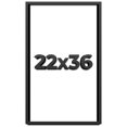 thumbnail image 1 of 22x36 Shadow Box Frame Black | 1 inches Deep Real Wood Contemporary Shadowbox Display Frame | UV, 1 of 8