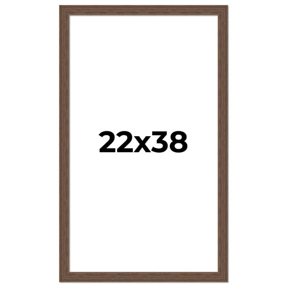 22x38 Frame Brown Distressed Barnwood Picture Frame | Rustic Farmhouse Photo Frame Includes UV