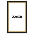 thumbnail image 1 of 22x38 Frame Gold Real Wood Picture Frame Width 2.25 Inches | Interior Frame Depth 0.5 Inches |, 1 of 8