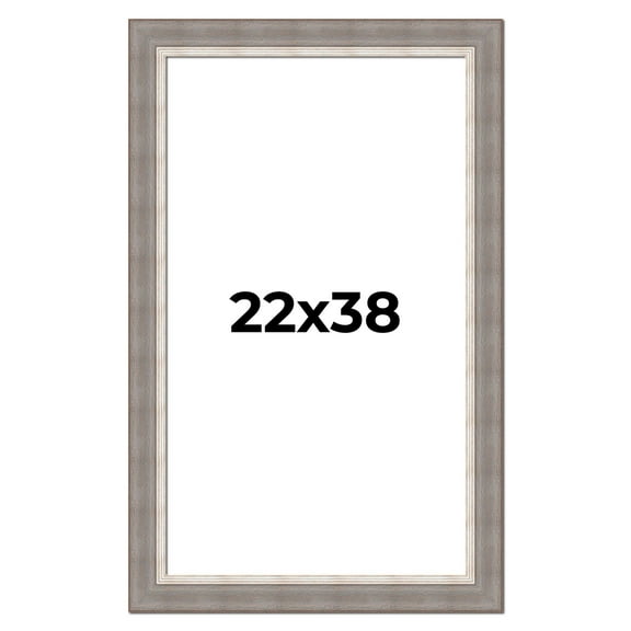 22x38 Frame Grey Real Wood Picture Frame Width 2.75 Inches | Interior Frame Depth 0.5 Inches |