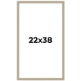 thumbnail image 1 of 22x38 Frame Grey Solid Wood Picture Frame Width 1 Inches | Interior Frame Depth 0.5 Inches |, 1 of 8