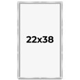thumbnail image 1 of 22x38 Frame Silver Whitewashed Wood Grain Solid Wood Shadow Box | 0.75 Inch Moulding Width | 0.75, 1 of 8