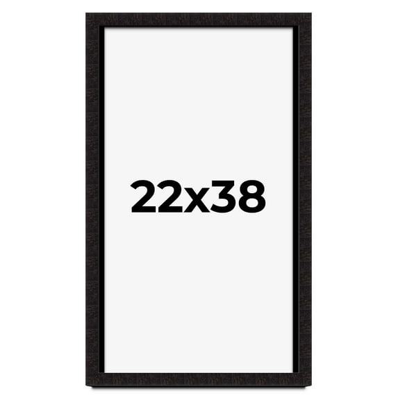 22x38 Shadow Box Black Solid Wood Display Picture Frame | 1 Inch Rabbet Depth | | 1.375 Inch