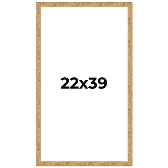 22x39 Frame Beige Real Wood Picture Frame Width 1.25 inches | Interior Frame Depth 0.5 inches |