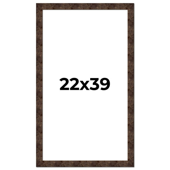 22x39 Frame Brown Burl Real Wood Picture Frame Width 1.625 Inches | Interior Frame Depth 0.5 Inches