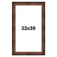 thumbnail image 1 of 22x39 Frame Brown Walnut Gold Ornate Trim Solid Wood Plein Air Picture Frame | 3 Inch Moulding, 1 of 8