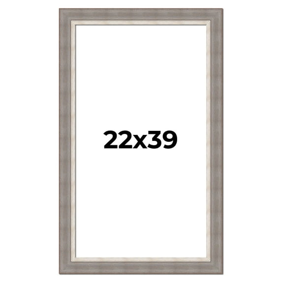 22x39 Frame Grey Real Wood Picture Frame Width 2.75 Inches | Interior Frame Depth 0.5 Inches |