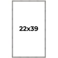 thumbnail image 1 of 22x39 Frame Silver Grey Distressed Solid Wood Picture Frame | 0.75 Inch Moulding Width | Interior, 1 of 8