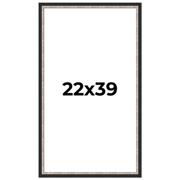 22x39 Frame Silver Real Wood Picture Frame Width 1.25 Inches | Interior Frame Depth 0.75 Inches |