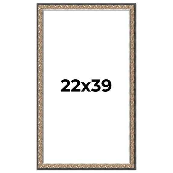 22x39 Frame Silver Real Wood Picture Frame Width 1.75 Inches | Interior Frame Depth 0.5 Inches |