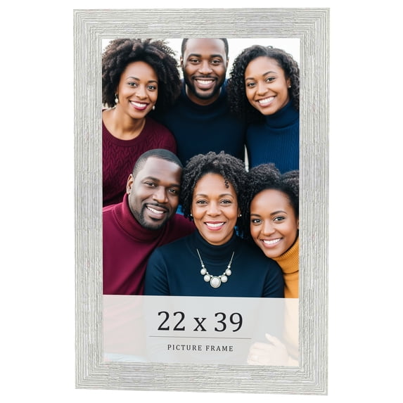 22x39 Frame White Real Wood Picture Frame Width 1.5 inches | Interior Frame Depth 0.5 inches | Barn