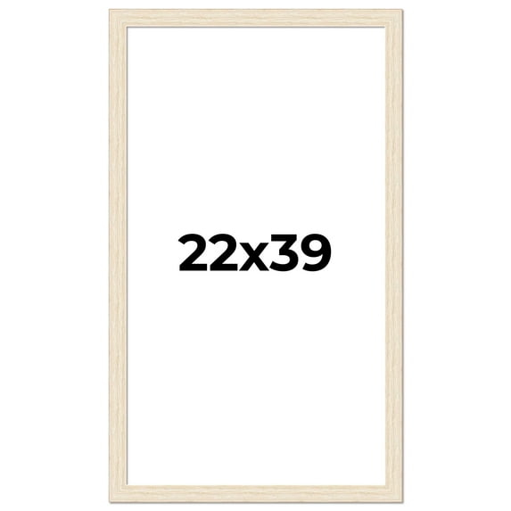 22x39 Frame White Real Wood Picture Frame Width 1.5 inches | Interior Frame Depth 0.5 inches | Barn