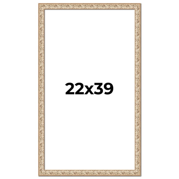 22x39 Frame White Real Wood Picture Frame Width 1.5 inches | Interior Frame Depth 0.5 inches |