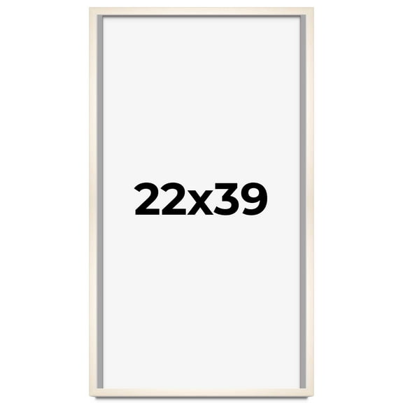 22x39 Frame White Wheat Solid Wood Picture Frame | Moulding Width 0.75 Inches | Interior Depth 0.5