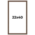 thumbnail image 1 of 22x40 Frame Brown Farmhouse Solid Wood Picture Frame Width 1.5 Inches | Interior Frame Depth 0.5, 1 of 8