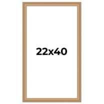 22x40 Frame Charleston Honey Brown Solid Wood Picture Frame Width 1.75 Inches | Interior Depth 0.5