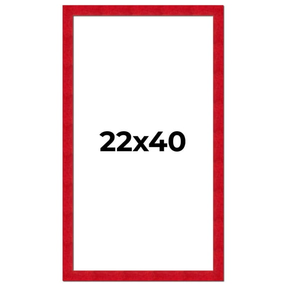 22x40 Frame Red Burl Solid Wood Picture Frame Width 1.75 Inches | Interior Frame Depth 0.5 Inches |