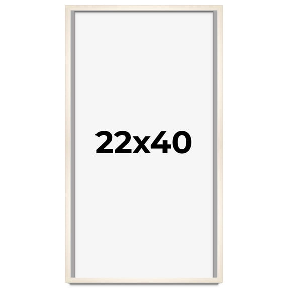 22x40 Frame White Wheat Solid Wood Picture Frame | Moulding Width 0.75 Inches | Interior Depth 0.5