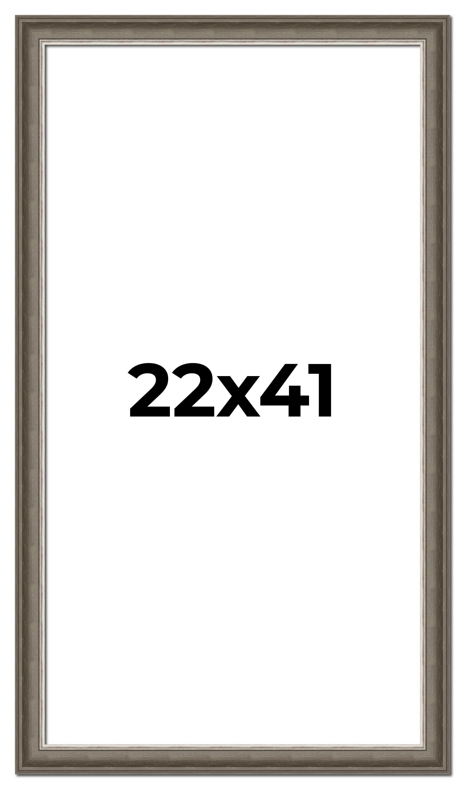 22x41 Frame Brown Solid Wood Picture Frame | 1.75 Inch Moulding Width ...