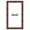 thumbnail image 1 of 22x41 Frame Brown Walnut Gold Ornate Trim Solid Wood Plein Air Picture Frame | 3 Inch Moulding, 1 of 8