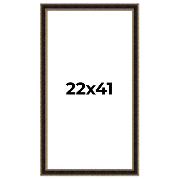 22x41 Frame Gold Antique Vintage Sold Wood Picture Frame | 1.75 Inch Moulding Width | Interior
