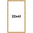 thumbnail image 1 of 22x41 Frame Gold Bamboo Solid Wood Picture Frame | 1 Inch Moulding Width | Interior Frame Depth, 1 of 8